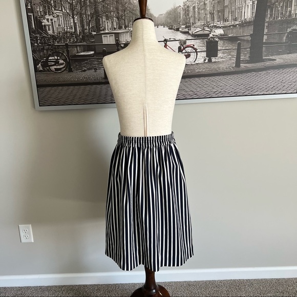 J. Crew Factory Pull-On Nautical Striped Skirt with Gathering at the Waist - Picture 6 of 11